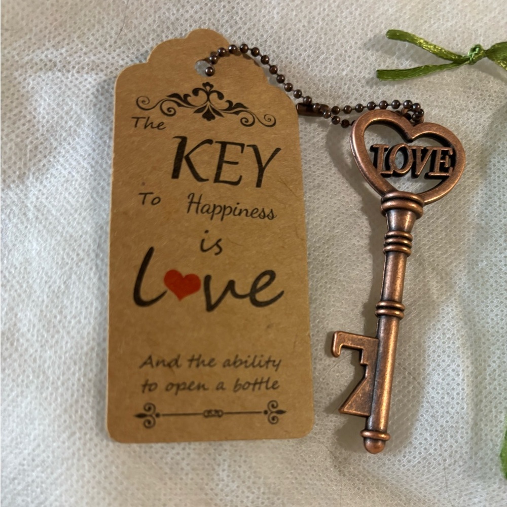 Bronze Love Key Bottle Opener  20 count
